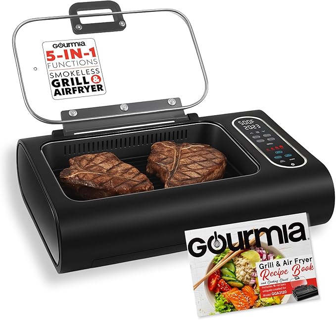 Gourmia Smokeless Indoor Grill - Air Fryer