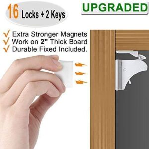 Vmaisi 16-Pack Magnetic Cabinet Locks