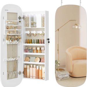 SONGMICS LED Jewelry Organizer Cabinet