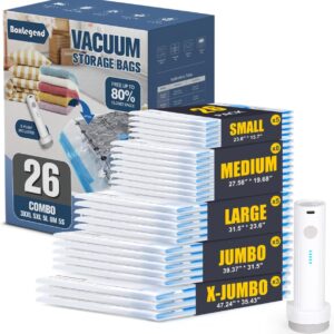 BoxLegend Vacuum Storage Bags 26 Combo with Electric Pump