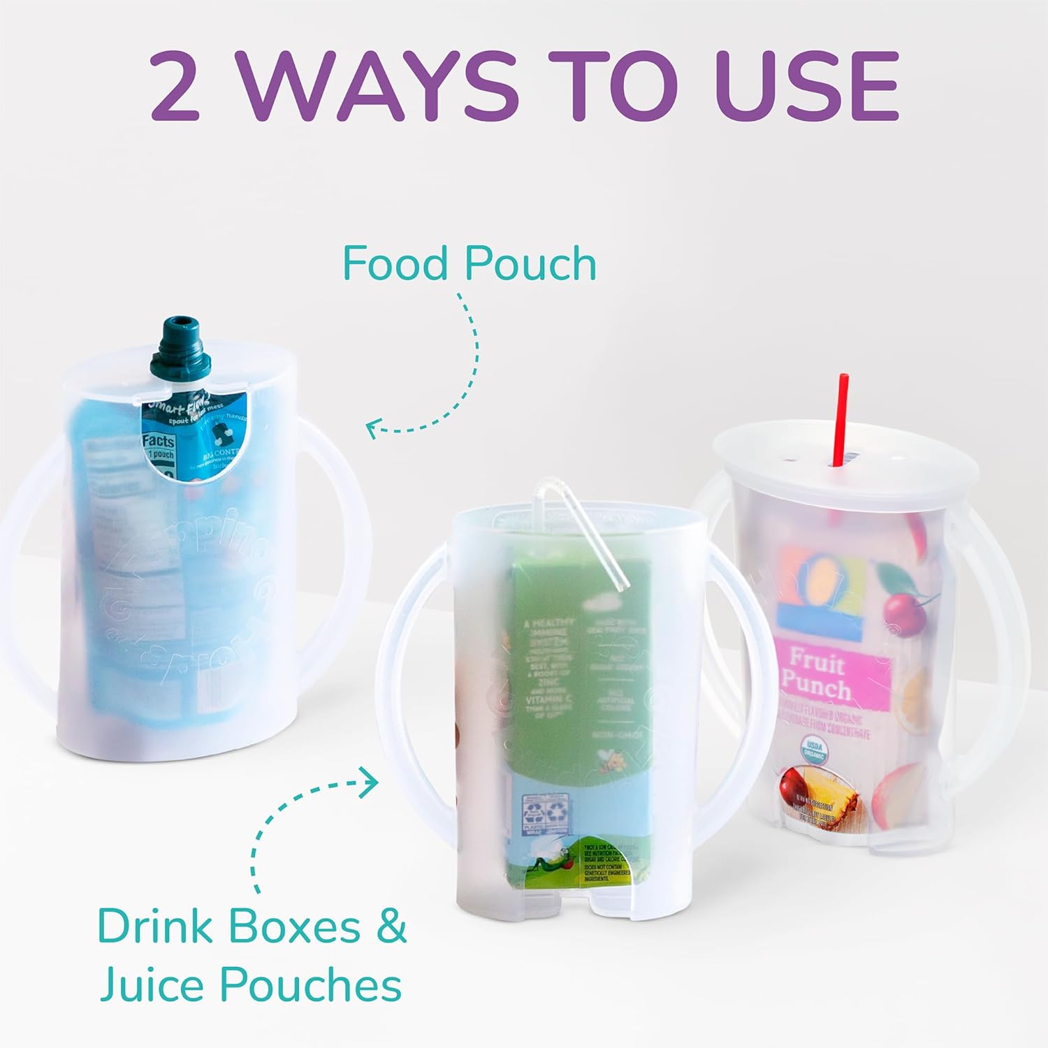 Flipping Holder Squeeze-Proof Food Pouch Holder