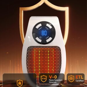 450W Wall Outlet Space Heater with Remote