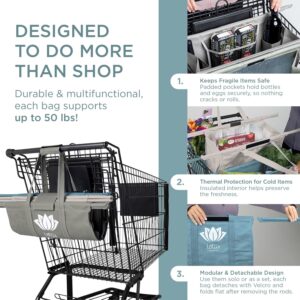 Lotus Earth Tone Trolley Reusable Shopping Bags (4-Pack)