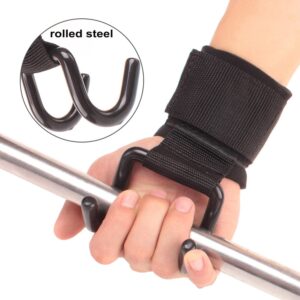 HIZEFSOO Weight Lifting Hooks (2PCS)