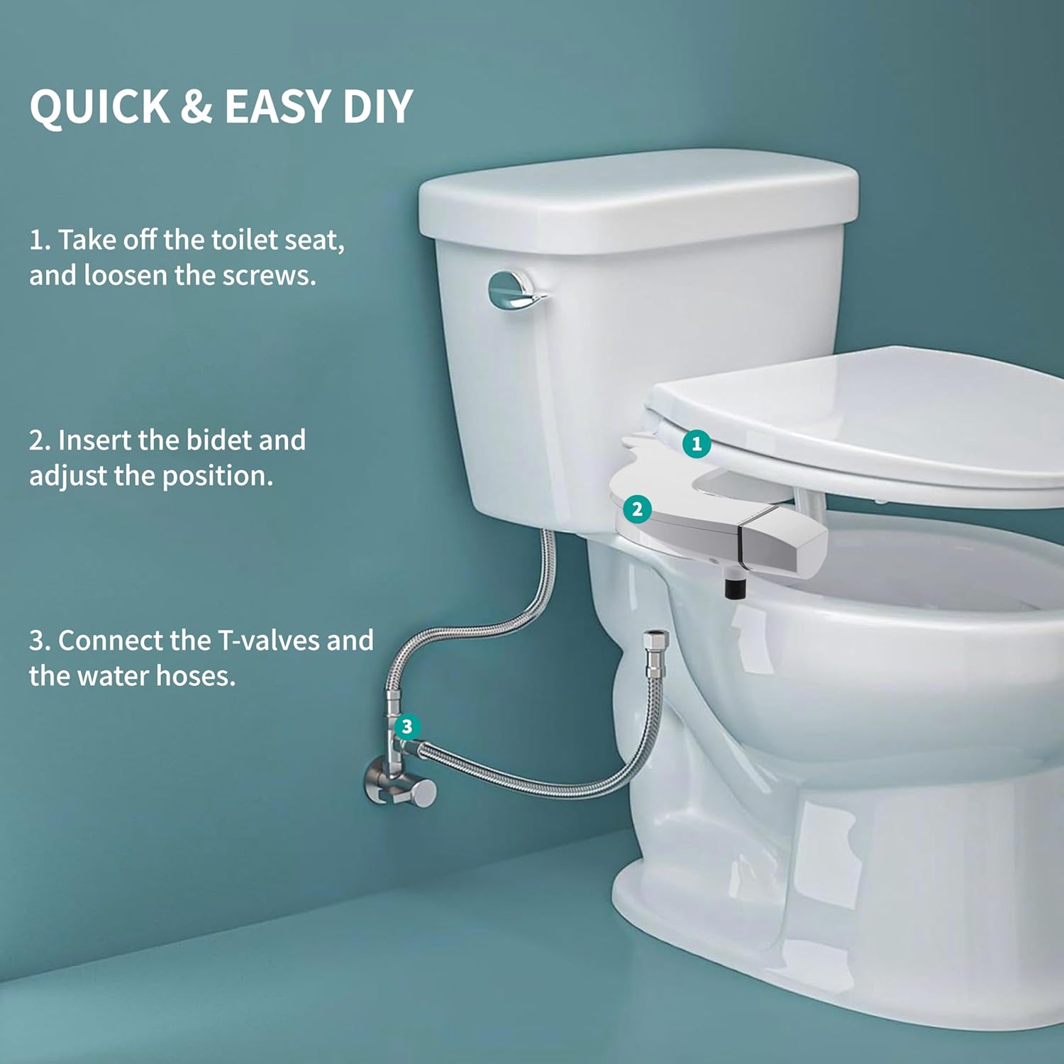 Ultra-Slim Bidet Toilet Attachment