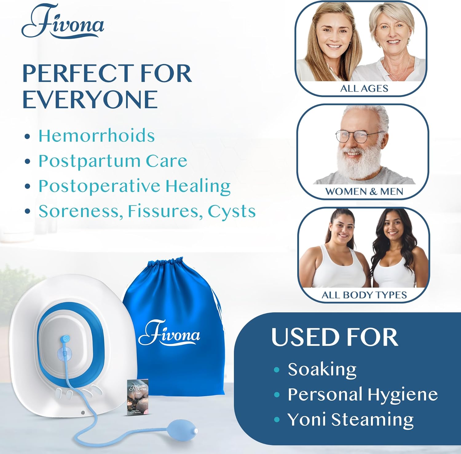 Fivona Sitz Bath for Toilet Seat