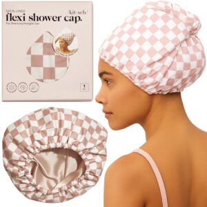 Kitsch Satin-Lined Flexi Shower Cap