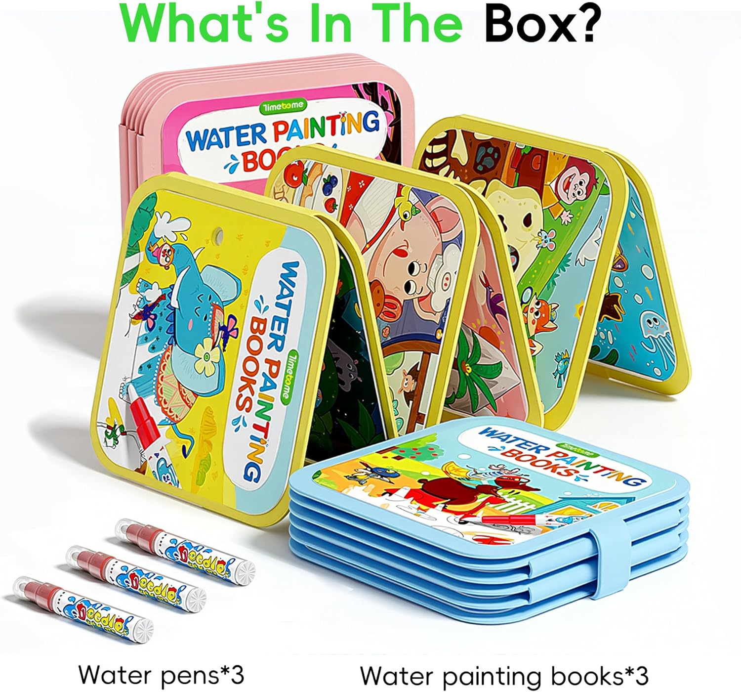 Timetome Reusable Water Painting Books for Kids
