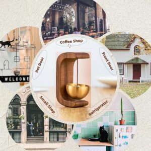 Magnetic Wooden Door Bell Chime