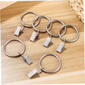 Mobestech 24pcs Metal Curtain Clip Rings