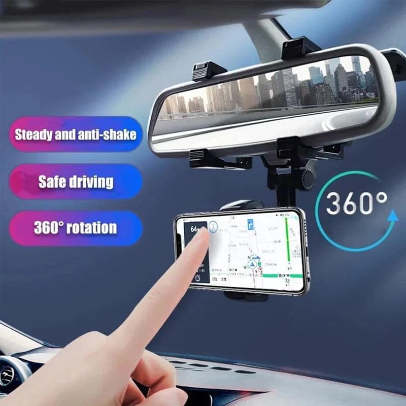 Vdeaszo 360° Car Rearview Mirror Phone Holder