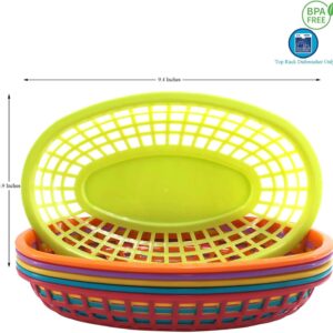 Plastic Fast Food Baskets (Set of 6)