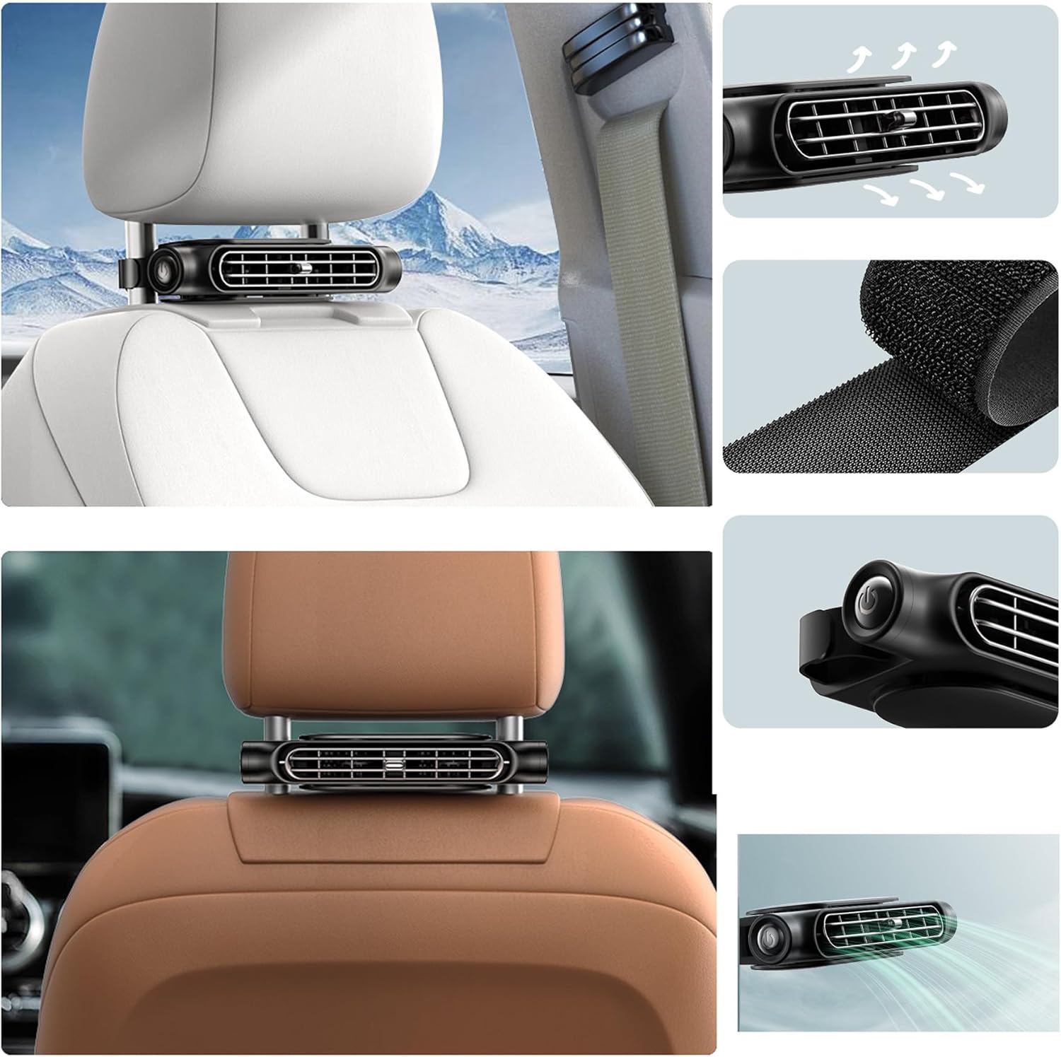 Portable Car Headrest Fan