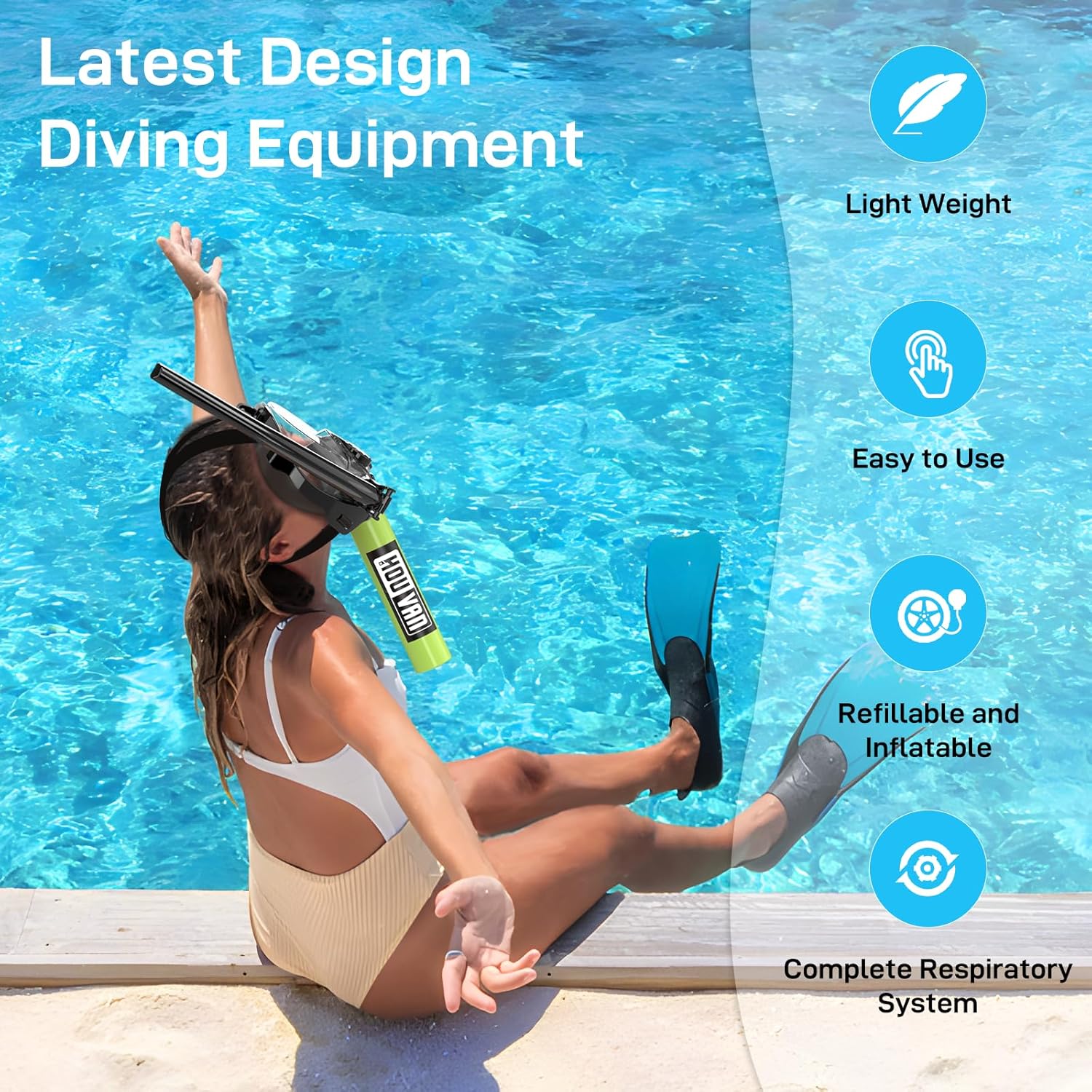 Mini Scuba Tank with Snorkel Mask (0.5L)