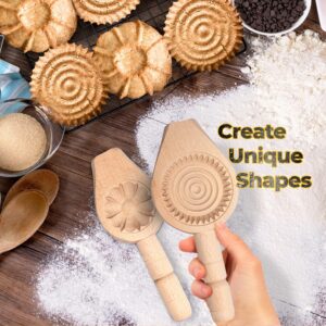 Onart Home Wooden Cookie Mold Set