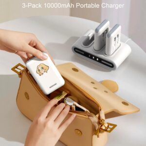 GOODaaa Portable Charger Set (3-Pack, 10000mAh)