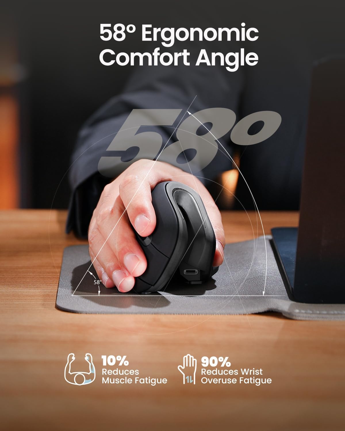 ProtoArc EM11 NL Ergonomic Vertical Mouse