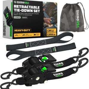 Rhino USA Retractable Ratchet Straps (2-Pack)