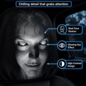 👻 Ghost Face Headrest Covers